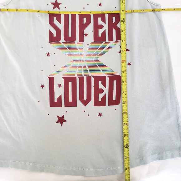 Current Elliott SIZE 1 / Small SUPER LOVED Twisted Tank Top Light Blue Rainbow - Picture 9 of 12